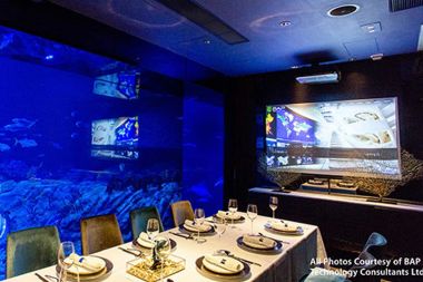 Extron systems enhance aquarium restaurant