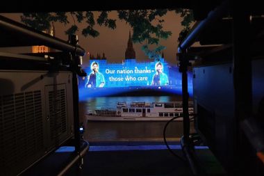 Houses of Parliament projection mapping honours the NHS