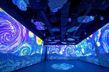 Projection in the world’s largest airport terminal building