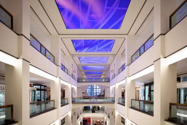 Creative video update refreshes LED retail canopy