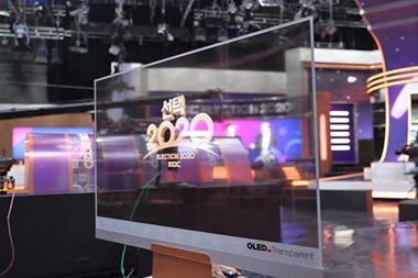 LG transparent OLED showcased in election studio