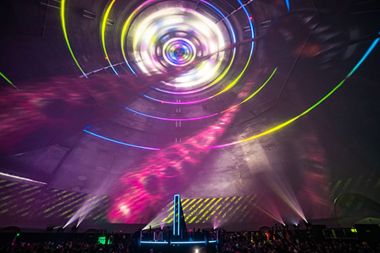 ‘World’s largest air-supported dome’ projection mapped